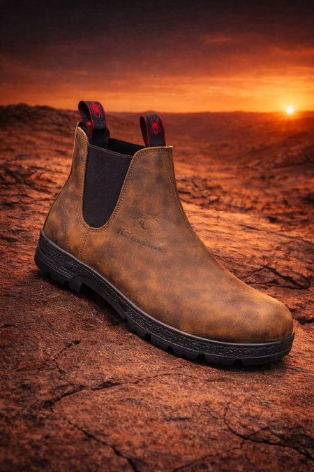 (Chelsea Leather Boots)بوت متين وأنيق، ثابت بالمشي ومريح باللبس، شكله رجالي وقوي. اختيار ممتاز للي بدّه تحمّل عالي + ستايل عملي + استخدام يومي